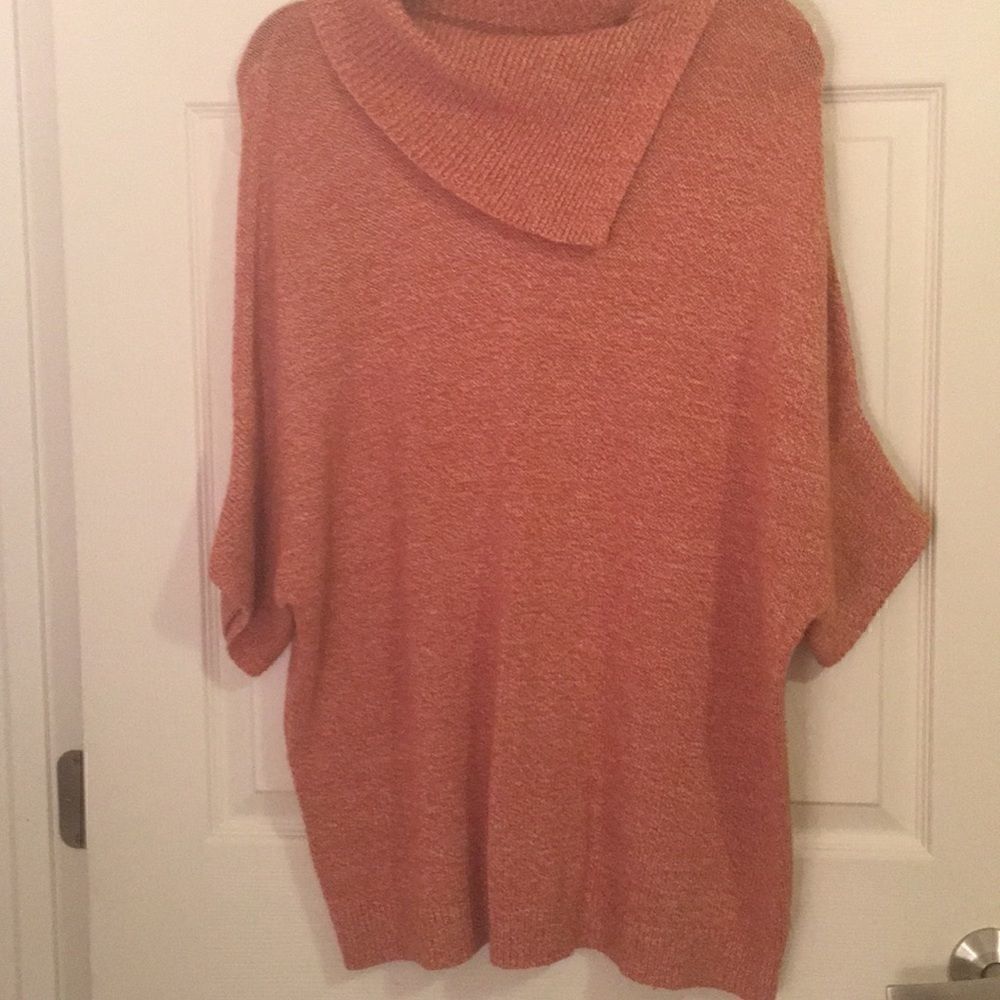 CAbi Knit Oversized Foldover Short Sleeve Sweater - Picture 2 of 7